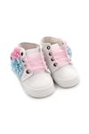 Funny 7011 Premium Bağcıklı Bebek İlk Adım Ayakkabı Beyaz